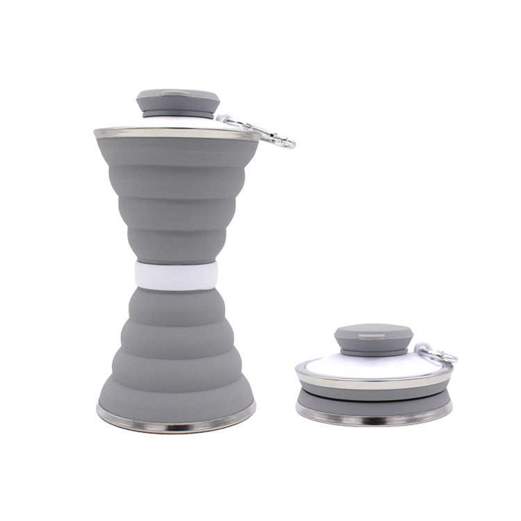 زجاجة ماء سيليكون سعة 500 مل، قابلة للطي، مانعة للتسرب، محمولة، مناسبة للرياضة والسفر، مثالية للرحلات الخارجية، الصالات الرياضية، المشي لمسافات طويلة، قابلة لإعادة الاستخدام، أدوات مطبخ.