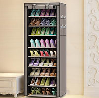 Actionclub Oxford Cloth Minimalist Multi-functional Dustproof Shoe Cabinet Shoes Racks 10 Layer 9 Grid Shoe Organizer Shelf