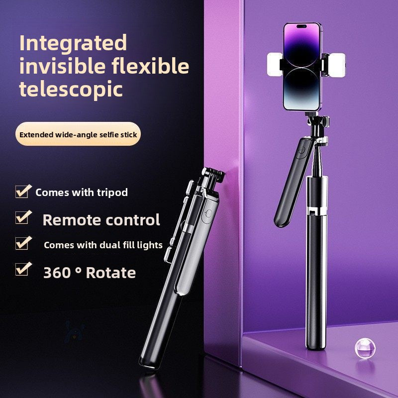 Bluetooth Selfie Stick Tripod with Remote Control and Fill Light