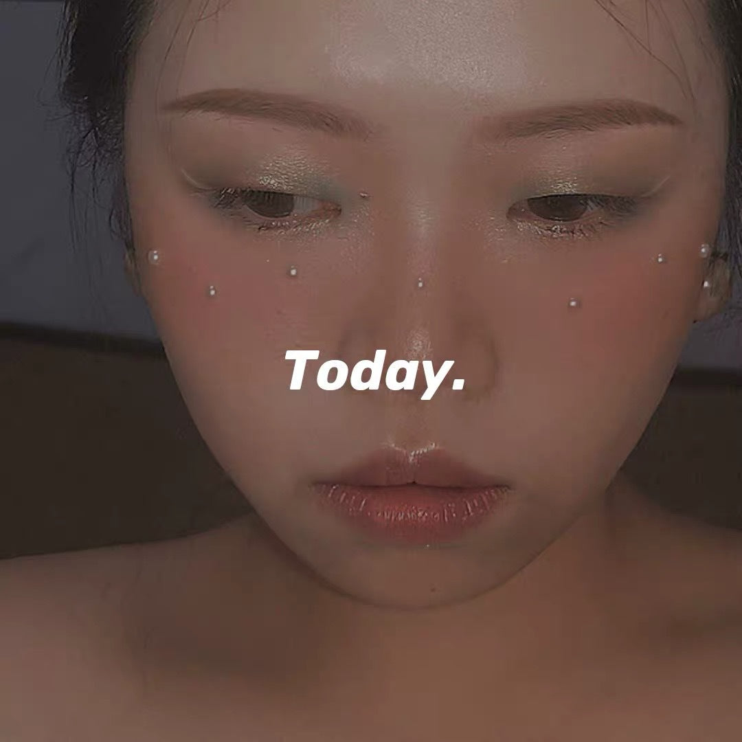 لاصقة مكياج لتزيين العين والوجه، مزينة بقشرة لؤلؤية للعين