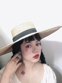 لاصقة مكياج لتزيين العين والوجه، مزينة بقشرة لؤلؤية للعين