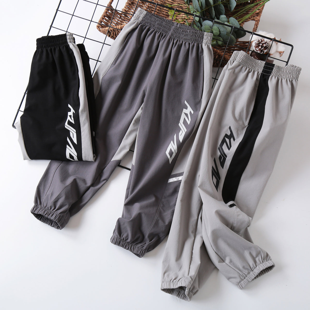 بنطلونات ربيعية وصيفية خفيفة للأطفال من ماركة Zhongda الكورية، بنطلونات ضيقة سريعة الجفاف للأطفال، بنطلونات مضادة للبعوض