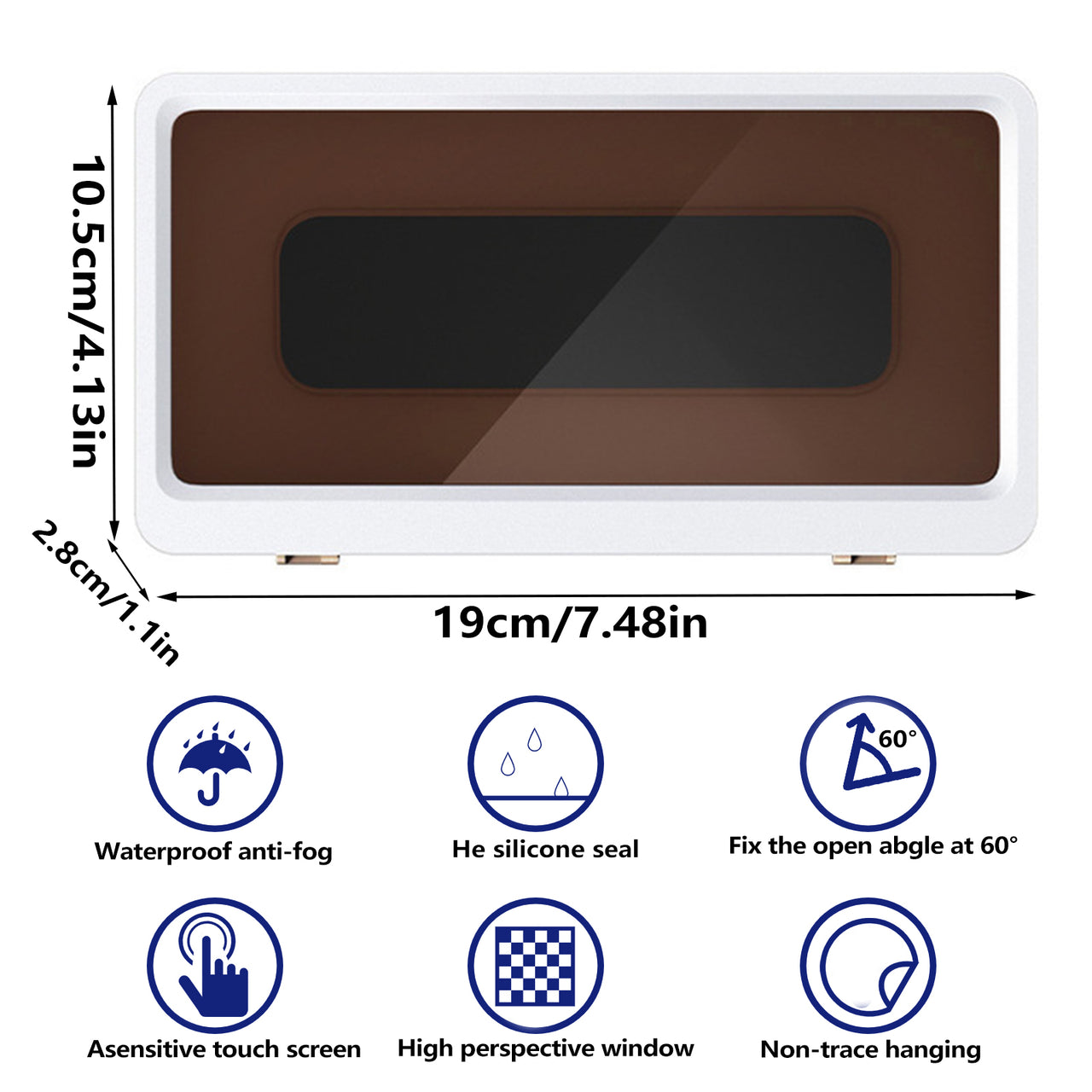 حامل هاتف محمول مقاوم للماء للحمام