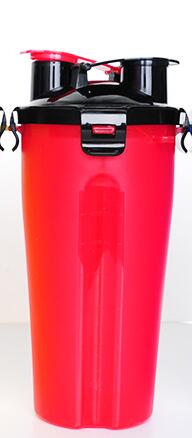 موزع مياه للحيوانات الأليفة 2 في 1، وعاء سيليكون محمول للسفر لشرب الكلاب والقطط