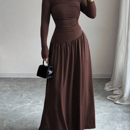 Elegant One-Shoulder Ruffled Dress