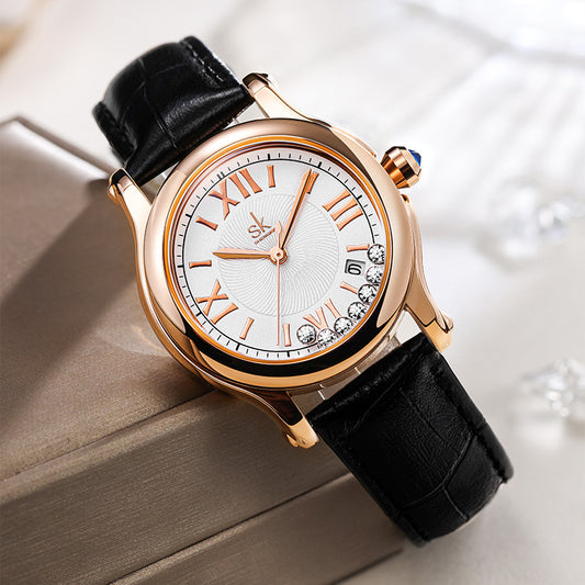Ladies Diamond Sand Flow Quartz Watch