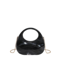 Acrylic Box Bag, Womens Evening Handbag With A Moon-shaped Underarm Design