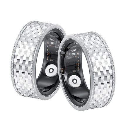 S925 Silver Smart Ring with Sleep Monitoring and Step Counter