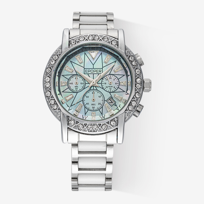 Women's Diamond Accent Mother-of-Pearl Dial Quartz Watch