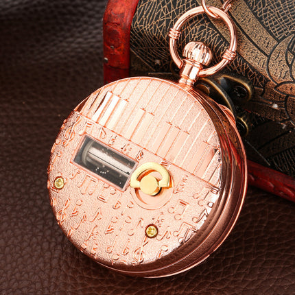 Music box watch flip