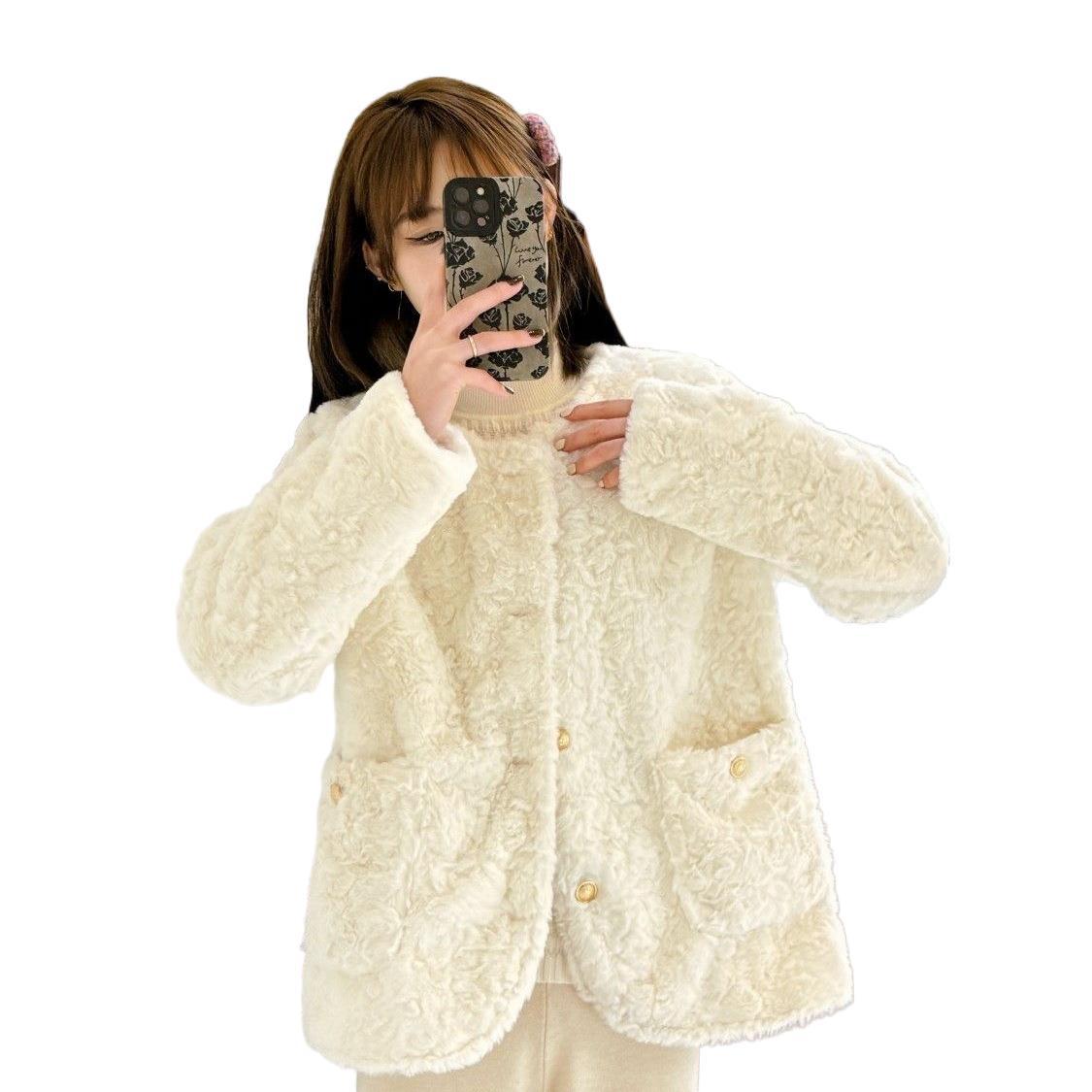 Loosefitting Singlebreasted Padded Cotton Coat