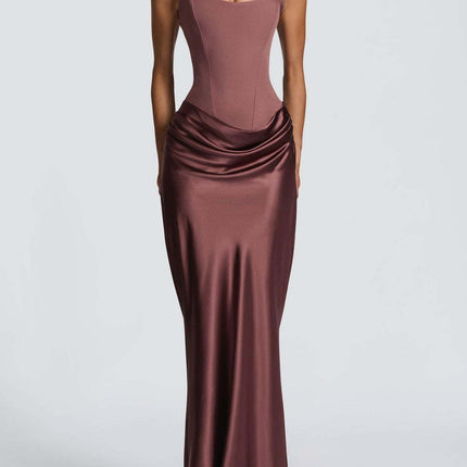 Satin Bodycon Long Dress