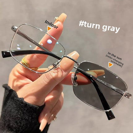 Metal Photochromic Anti-Blue Light Glasses Frame