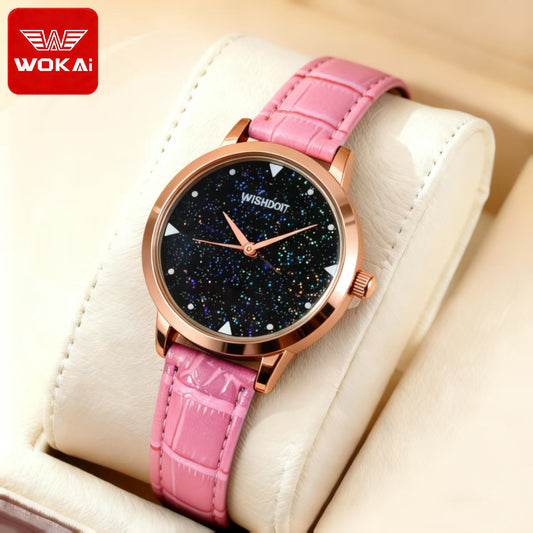 Women's Fashion Quartz Watch with Leather Strap