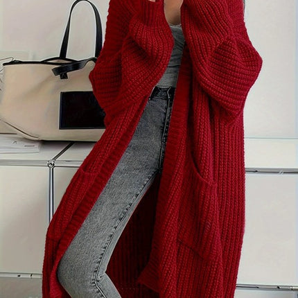 Versatile long-sleeve knitted cardigan