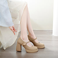 French-style Gentle Evening Breeze Mary Jane Heels For Women