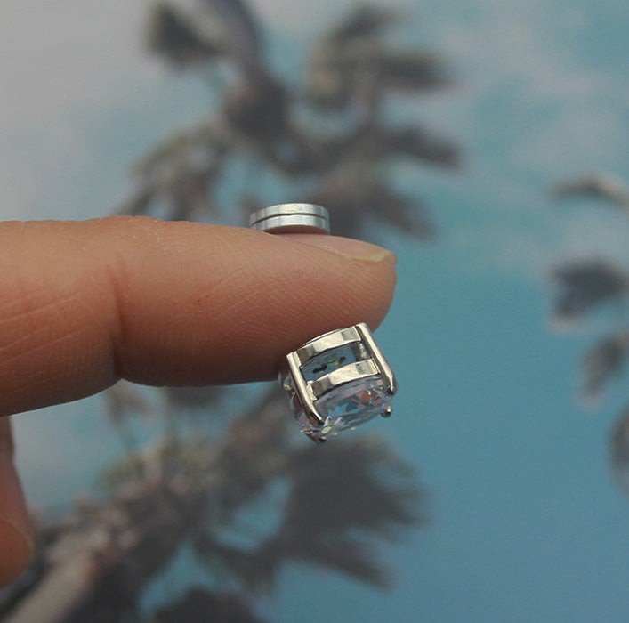 Magnetic Clip-On Earrings with Diamond Design