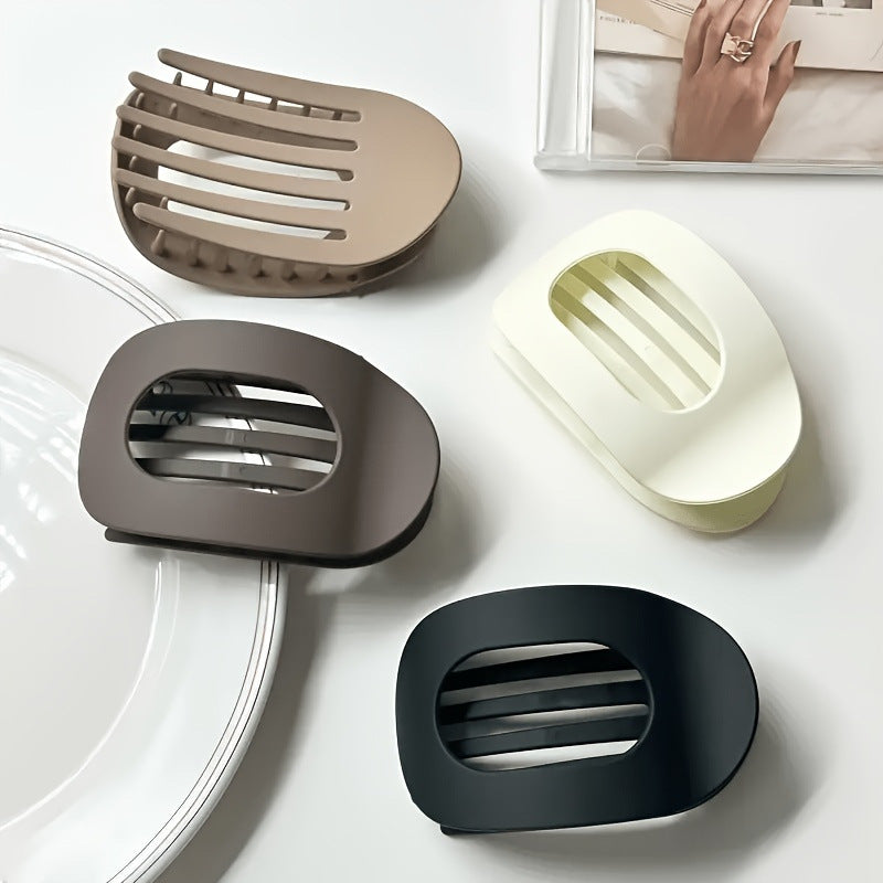Matte Geometric Hair Clips for Thick Hair