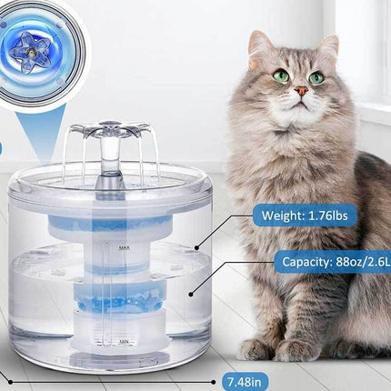 Pet Water Dispenser, Flowing Water Cat Water Fountain