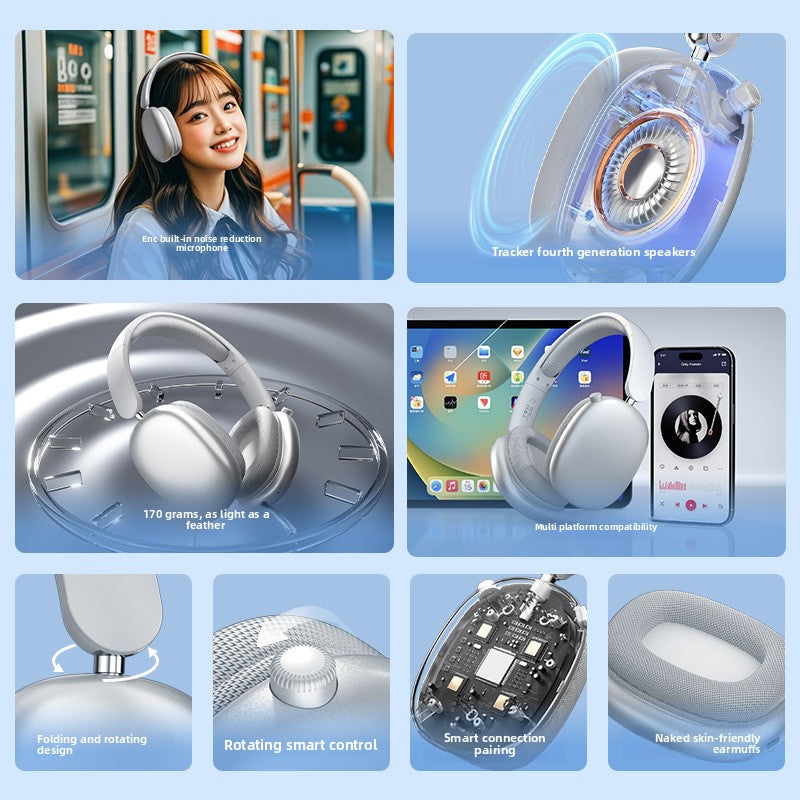 Wireless Bluetooth Headphones with Noise Cancellation
