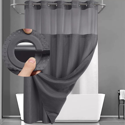 Double Layer Waffle Shower Curtain