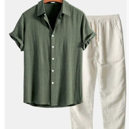 Men's Slim Fit Printing Short Sleeve Shirt