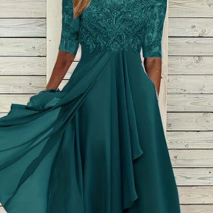 Elegant Chiffon Lace Evening Dress