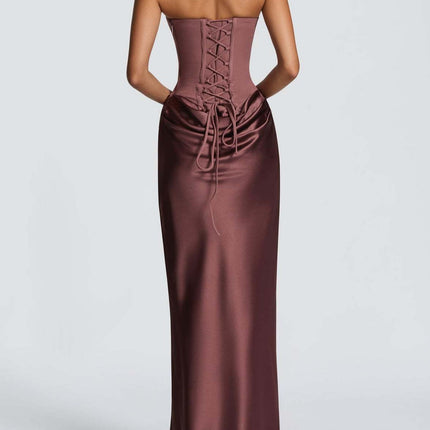 Satin Bodycon Long Dress