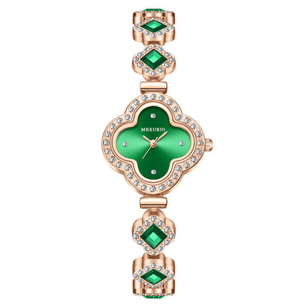 Four-leaf clover bracelet quartz watch