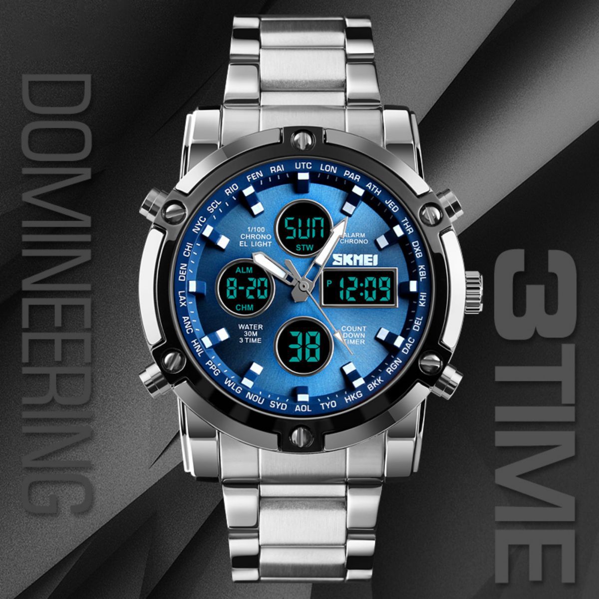 Multi Function Digital Analog Watch