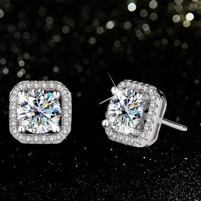 Imitation Moissanite Geometric Earrings