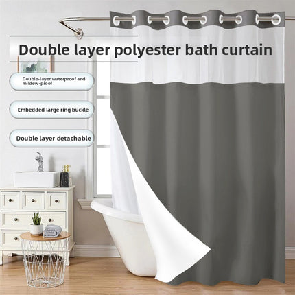 Double Layer Waterproof Shower Curtain