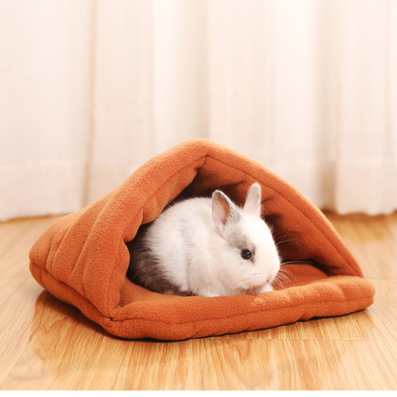 Winter Warm Semi-Closed Pet Sleeping Bag for Small Animals