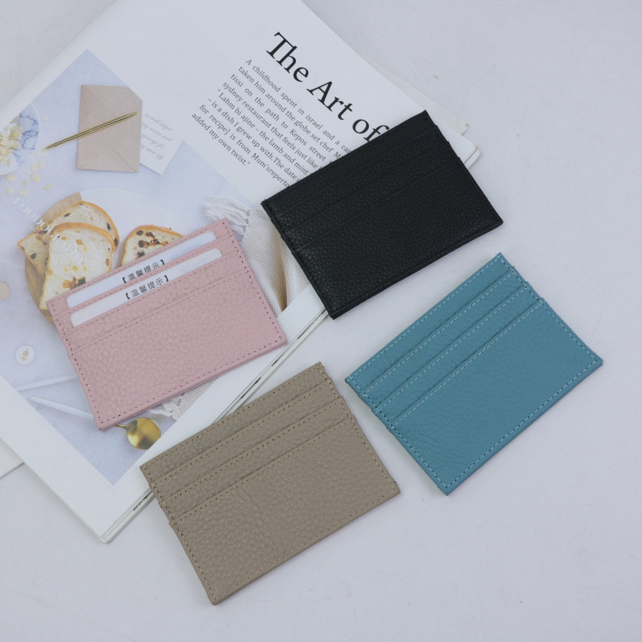 Genuine Leather Creative Leather Keychain Certificate Card Holder