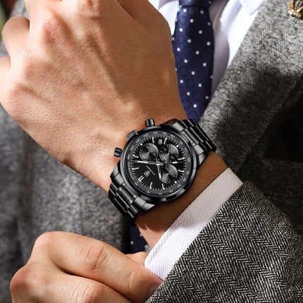 Mens Quartz Watch with Luminous Waterproof Features