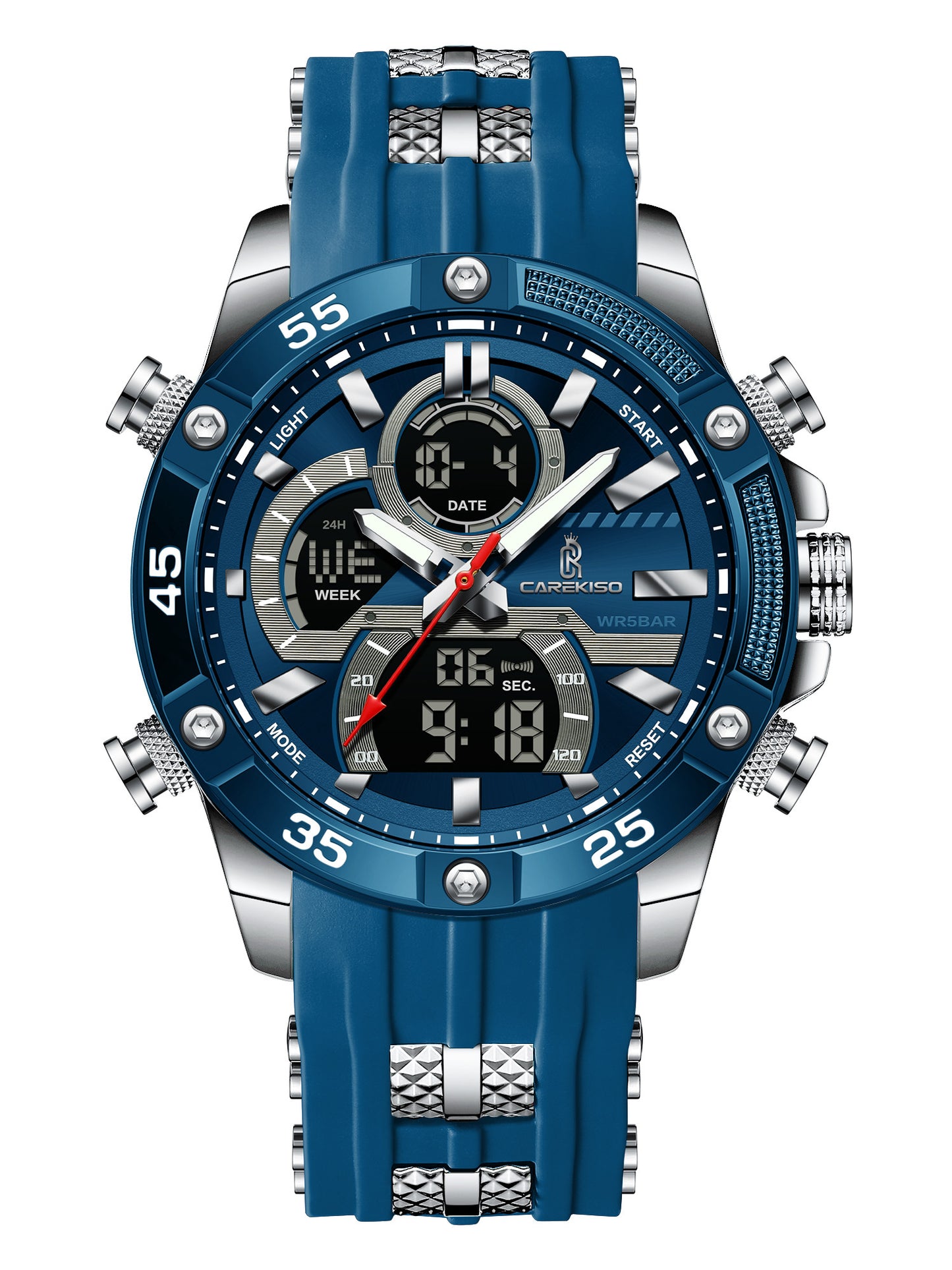 Men's Luminous Dual Display Waterproof Watch