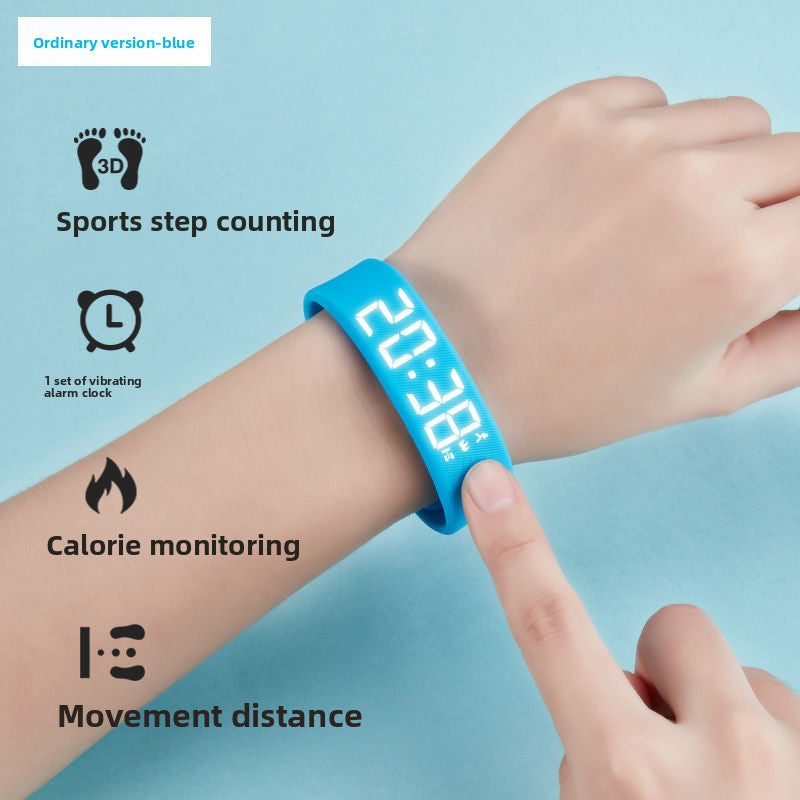Sports Pedometer Watch with Alarm and Luminous Display