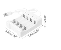 محول شاحن بطارية 1.2 فولت، محول شاحن بطارية ذكي عالمي بأربعة منافذ، قابس USB