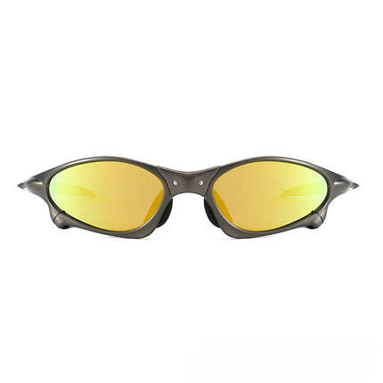Metal Oval Polarized Sunglasses