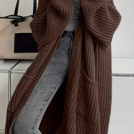 Versatile long-sleeve knitted cardigan