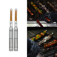 أدوات مطبخ من الفولاذ المقاوم للصدأ وشواية باربيكيو شبكية، ملحقات مطبخ