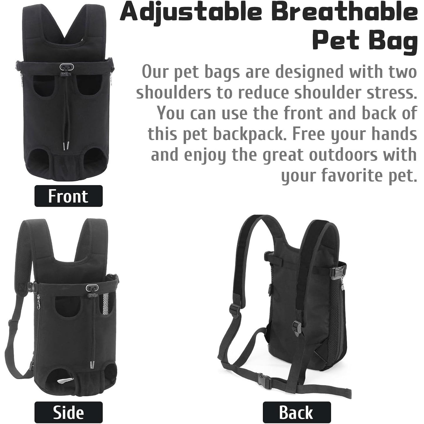 Adjustable Breathable Pet Travel Backpack