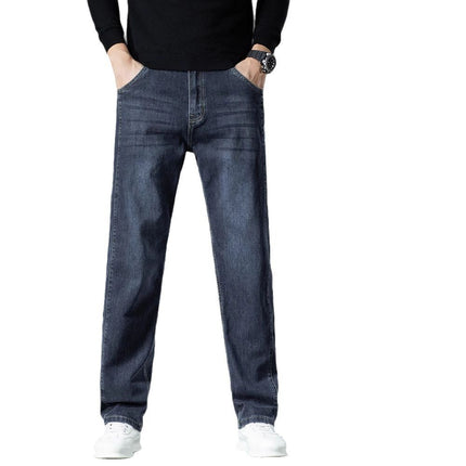 Men's loose straight-leg jeans