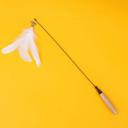Interactive Feather Teaser Wand for Cats