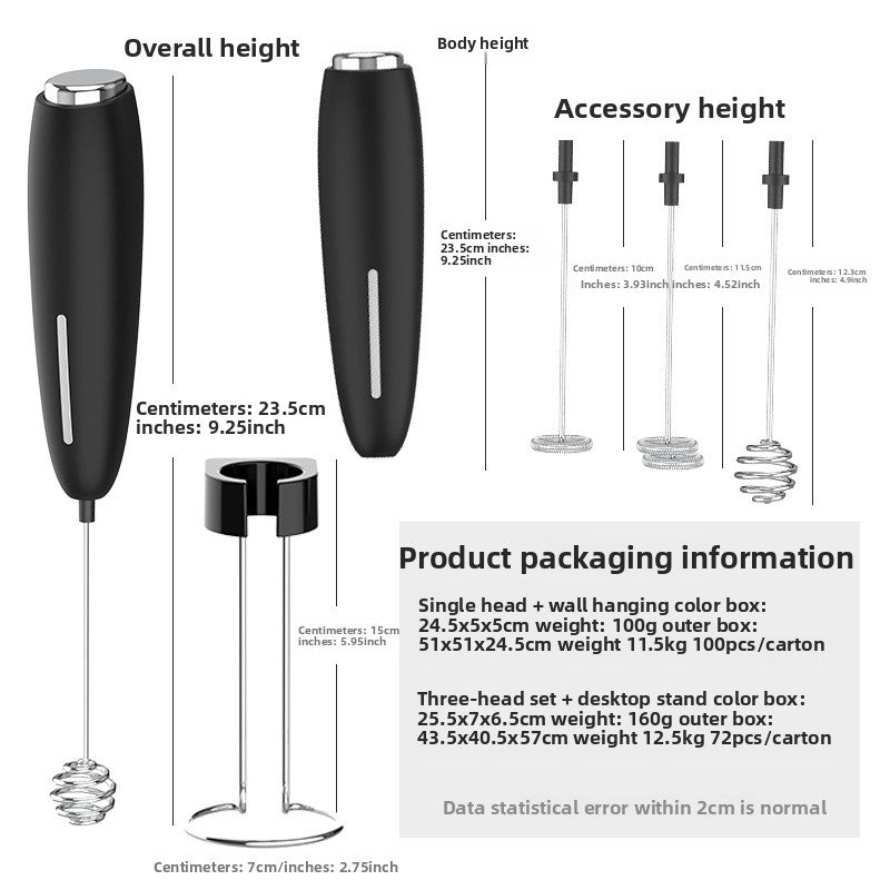 Handheld Electric Milk Frother and Egg Beater