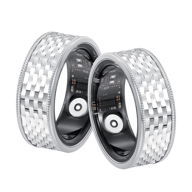 S925 Silver Smart Ring with Sleep Monitoring and Step Counter