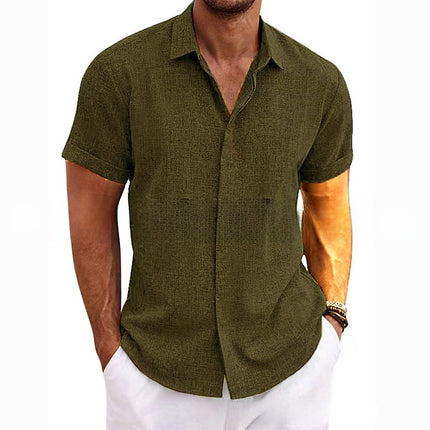 Beach oversized men's short-sleeved shirt