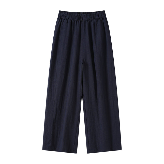 Womens Tencel Linen Wide Leg Casual Pants