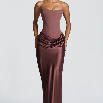 Satin Bodycon Long Dress