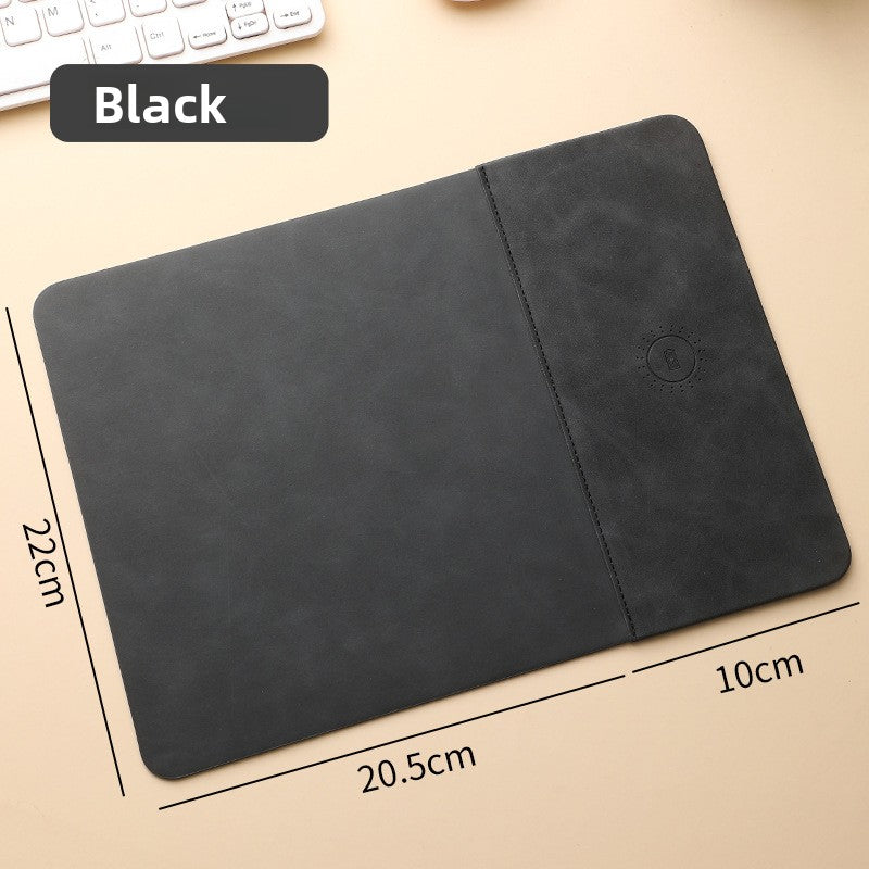 Wireless Charging Mouse Pad 15W Fast Charging PU Desk Mat